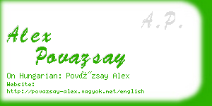 alex povazsay business card